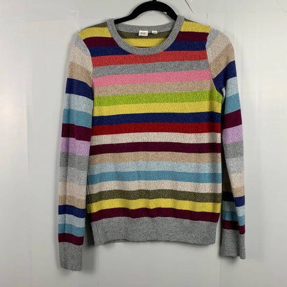 GAP Sweaters - Gap Multi Colored Metallic Striped Sweater